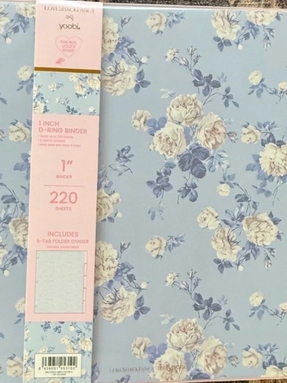 LoveShackFancy Target Collection Blue Floral  Binder w Dividers